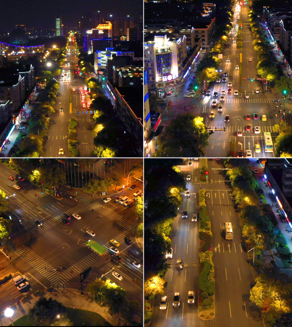 疫情恢复城市夜景车流
