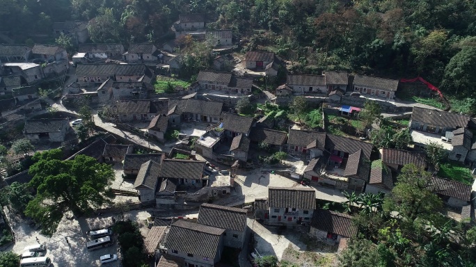 贵州乡村农村民族布依族航拍生活大景