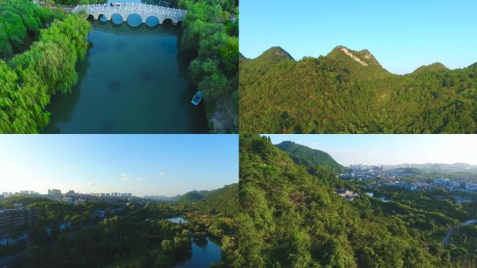 贵阳市花溪十里河滩公园山水风光