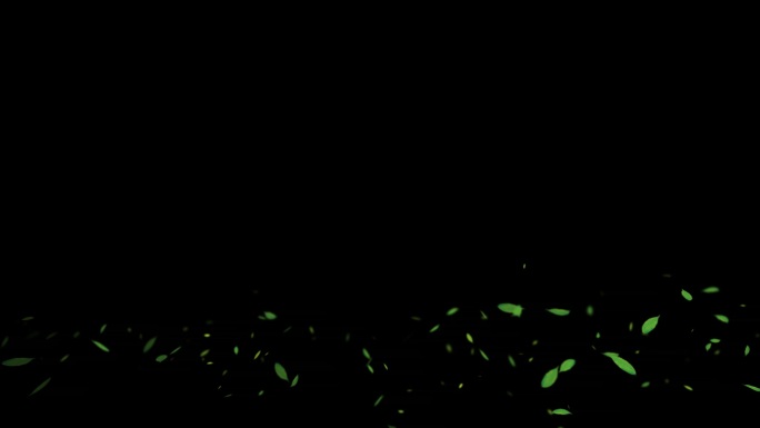 竹叶飘飞-无缝循环带透明通道