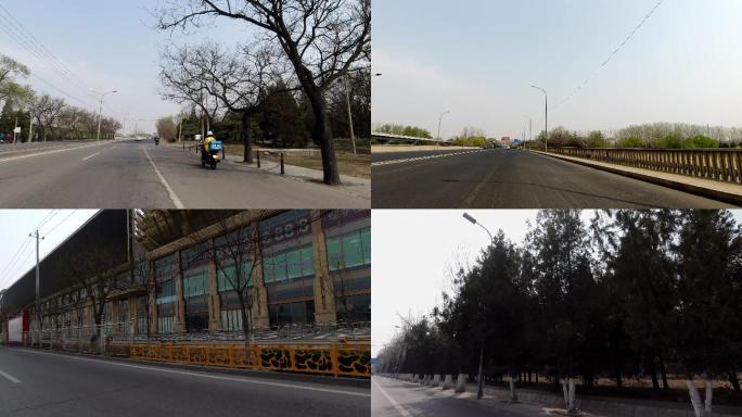 4k疫情期间北京公路沿途风景
