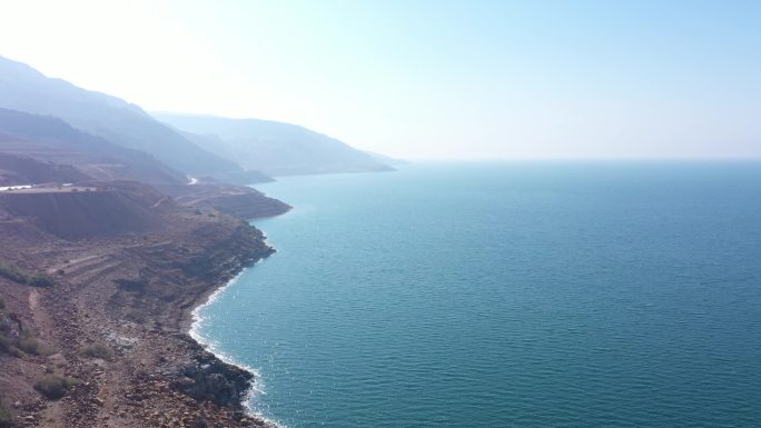 以色列约旦死海超清航拍