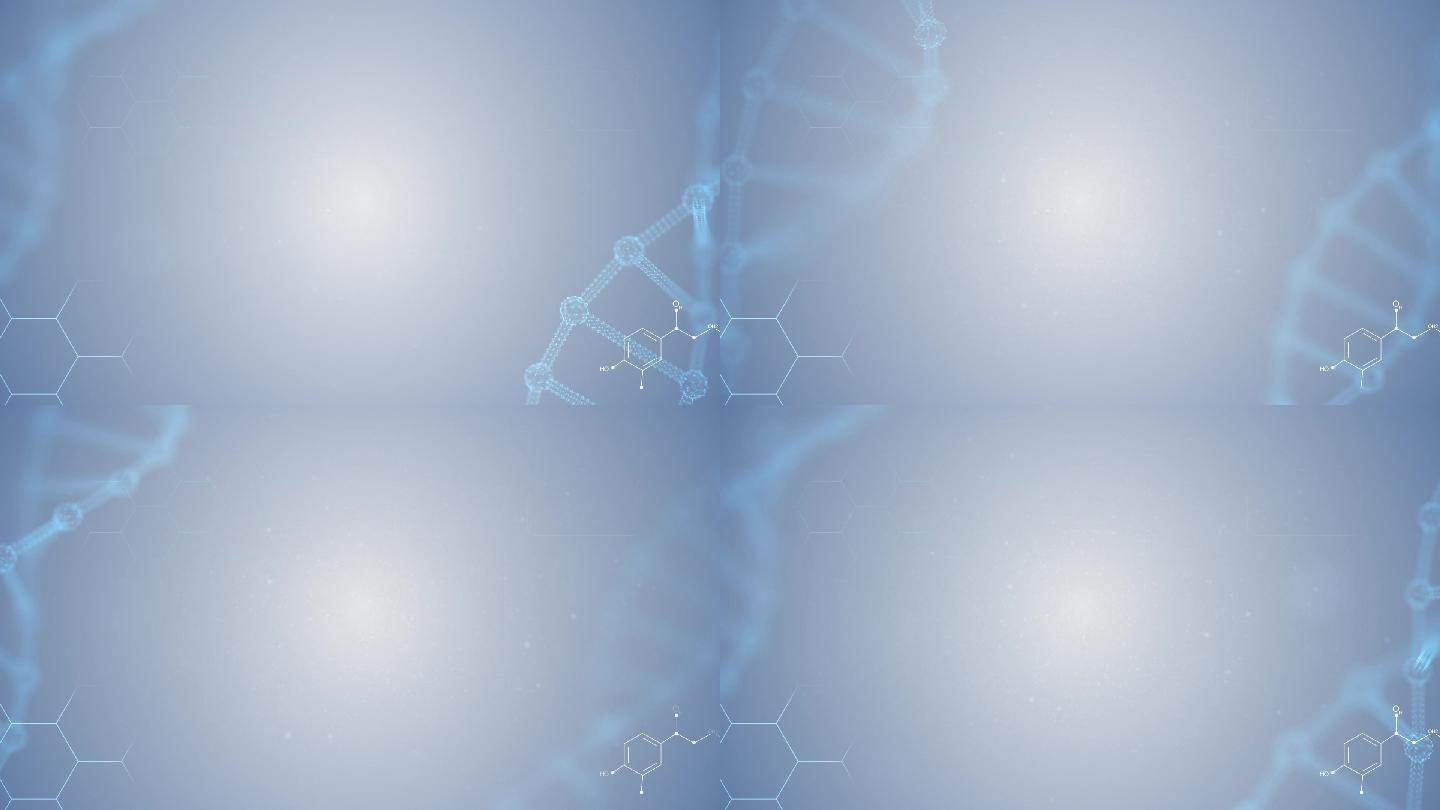医学医疗基因链化学分子式科研动态背景视频