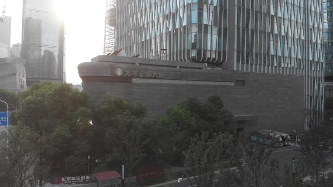 4K原素材-上海陆家嘴地标太平金融大厦
