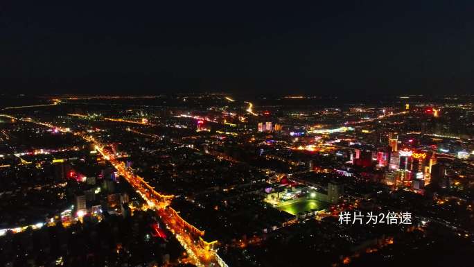银川，兴庆区夜景
