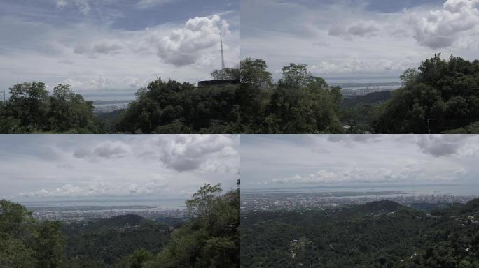极品热带雨林俯瞰城市发展超清4K航拍