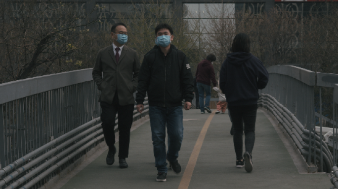 4K北京疫情街头、疫情行人口罩