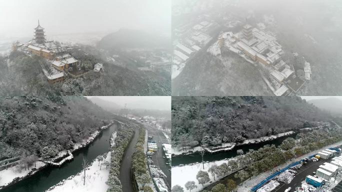 南通狼山雪景航拍