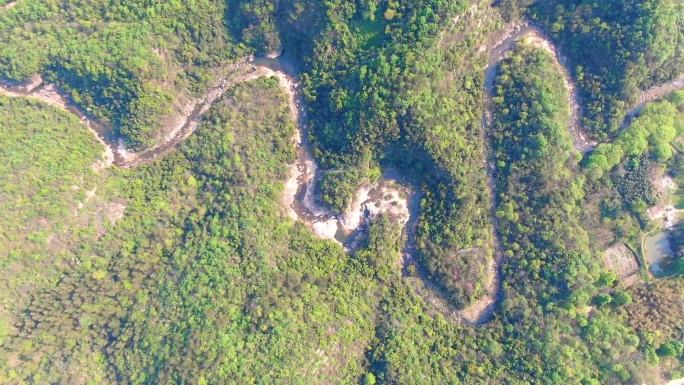 信阳罗山龙池大峡谷航拍