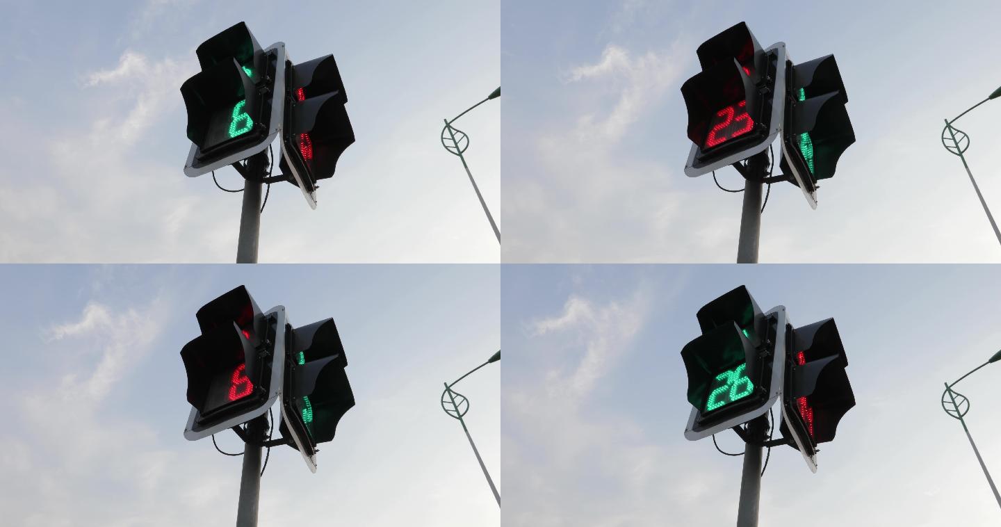 红绿灯、意象、时间流逝、交通岗、人行通道
