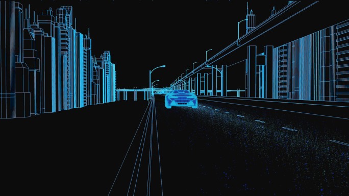 科技线条城市汽车导航ae模板