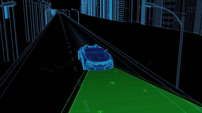 科技线条城市汽车导航ae模板