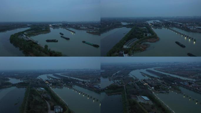 4K-原素材-京杭大运河宿迁水闸