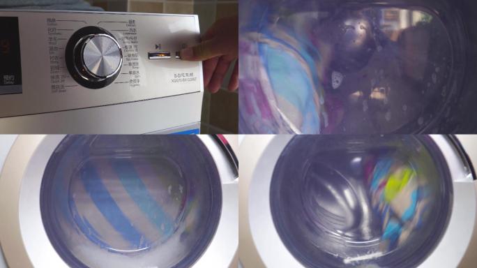 4K洗衣机-洗衣服