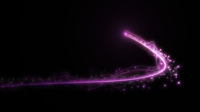 4K紫色浪漫粒子光线扫光拖尾（透明通道）