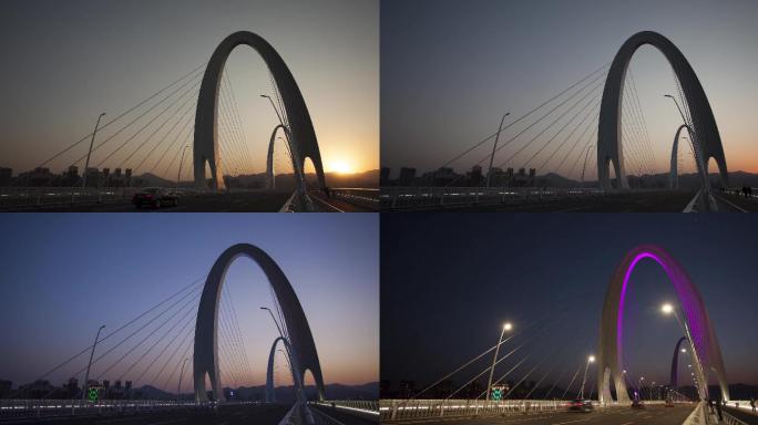 新首钢大桥延时4K(日转夜)