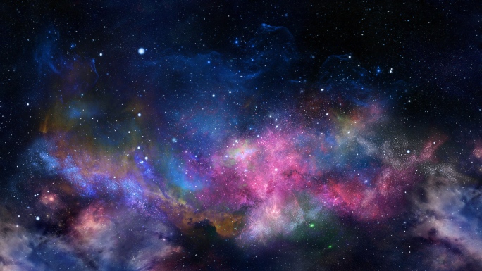【4K宇宙背景】彩色银河星尘宇宙太空科技