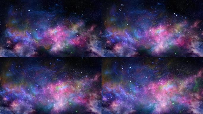 【4K宇宙背景】彩色银河星尘宇宙太空科技