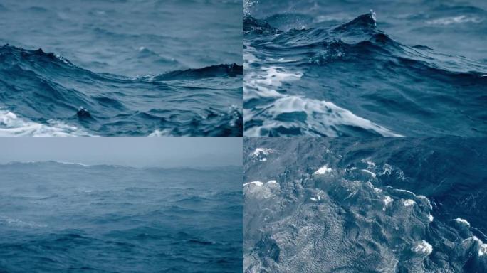 海面海浪翻滚高清视频素材