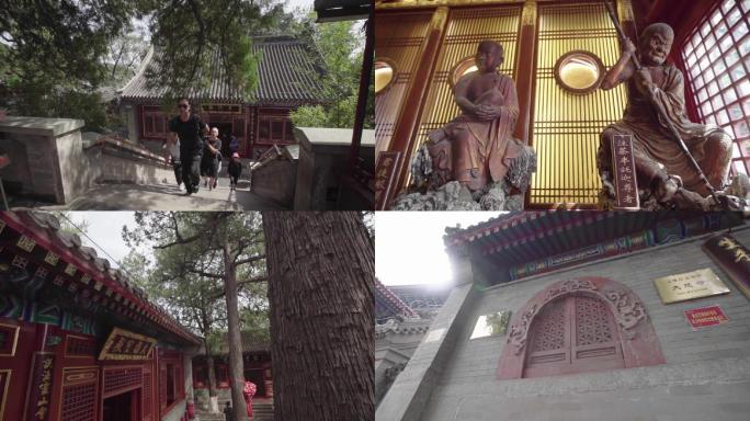 北京西山风景名胜古寺大殿佛像砖雕