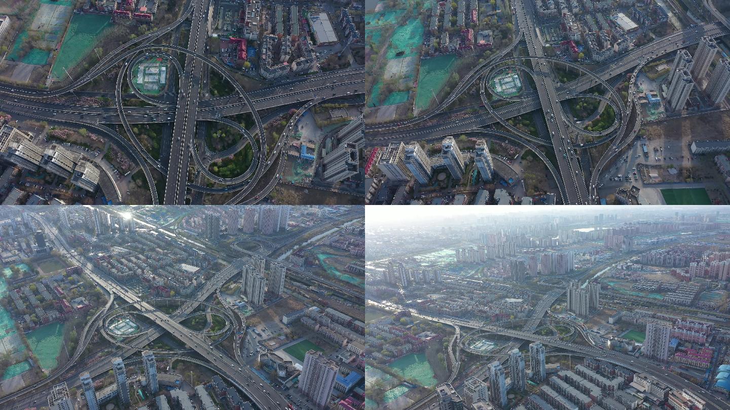 4K-原素材-天津中石油桥航拍
