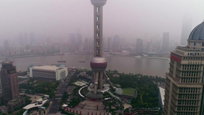 上海陆家嘴城市唯美意境大气航拍