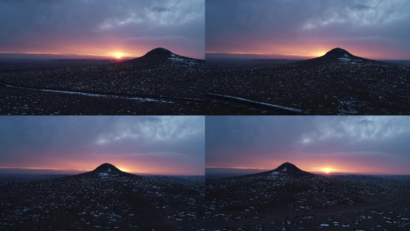 冬天乌兰哈达火山