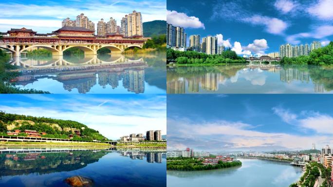 超清广元城市文化合成宣传素材