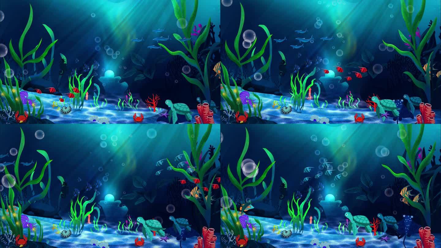海底世界海洋动画ae模版