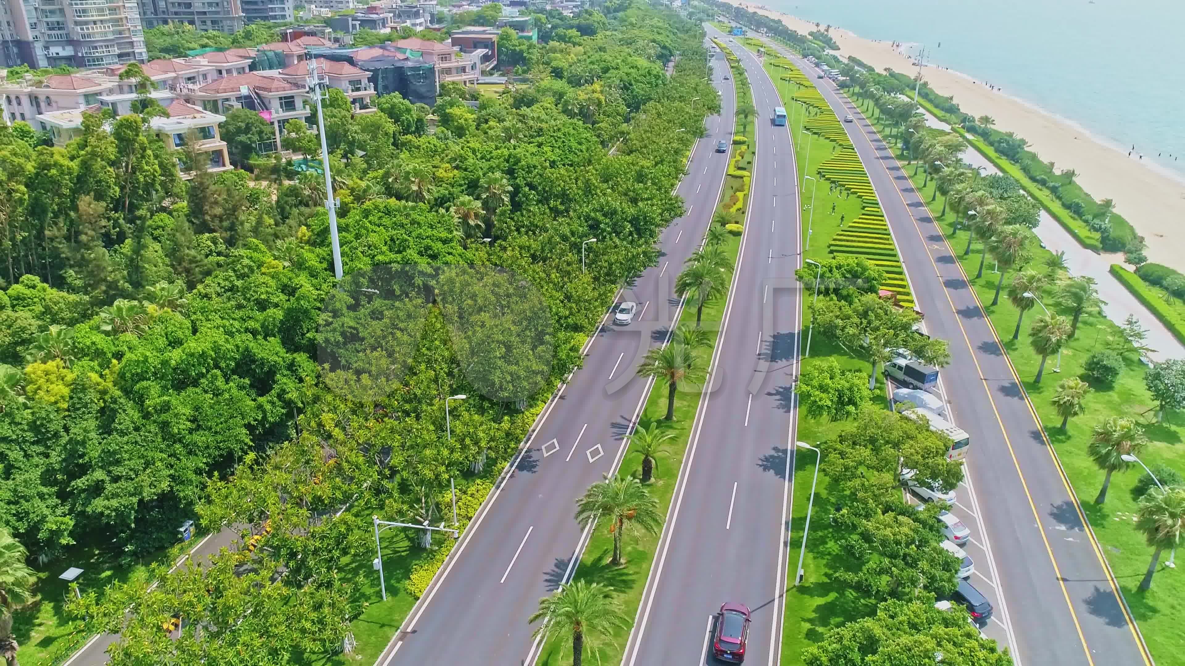 厦门环岛路航拍素材