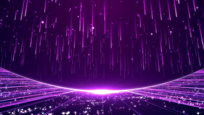 4K唯美梦幻紫色粒子雨视频素材