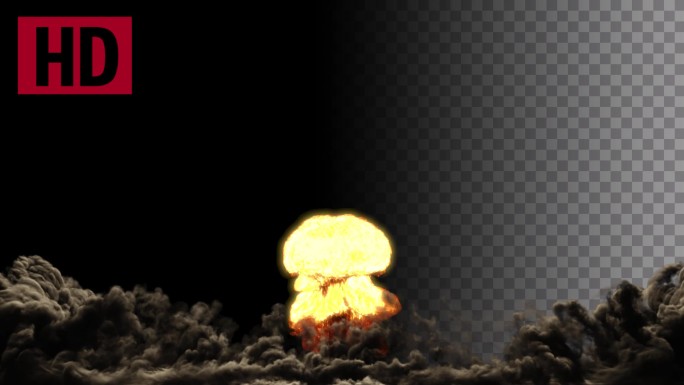 爆炸核弹原子弹蘑菇云-带通道