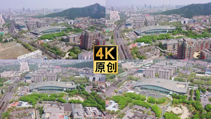 4k航拍济南舜耕会展中心源文件