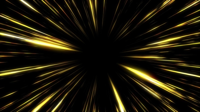 4K金色流光线条射线激光隧道（循环）