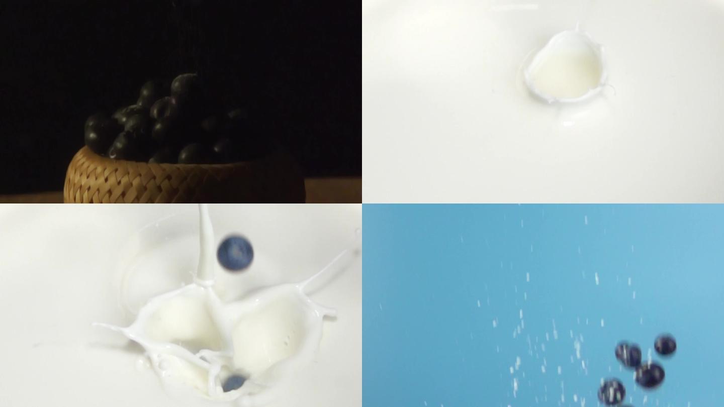 牛奶蓝莓朋友圈创意视频
