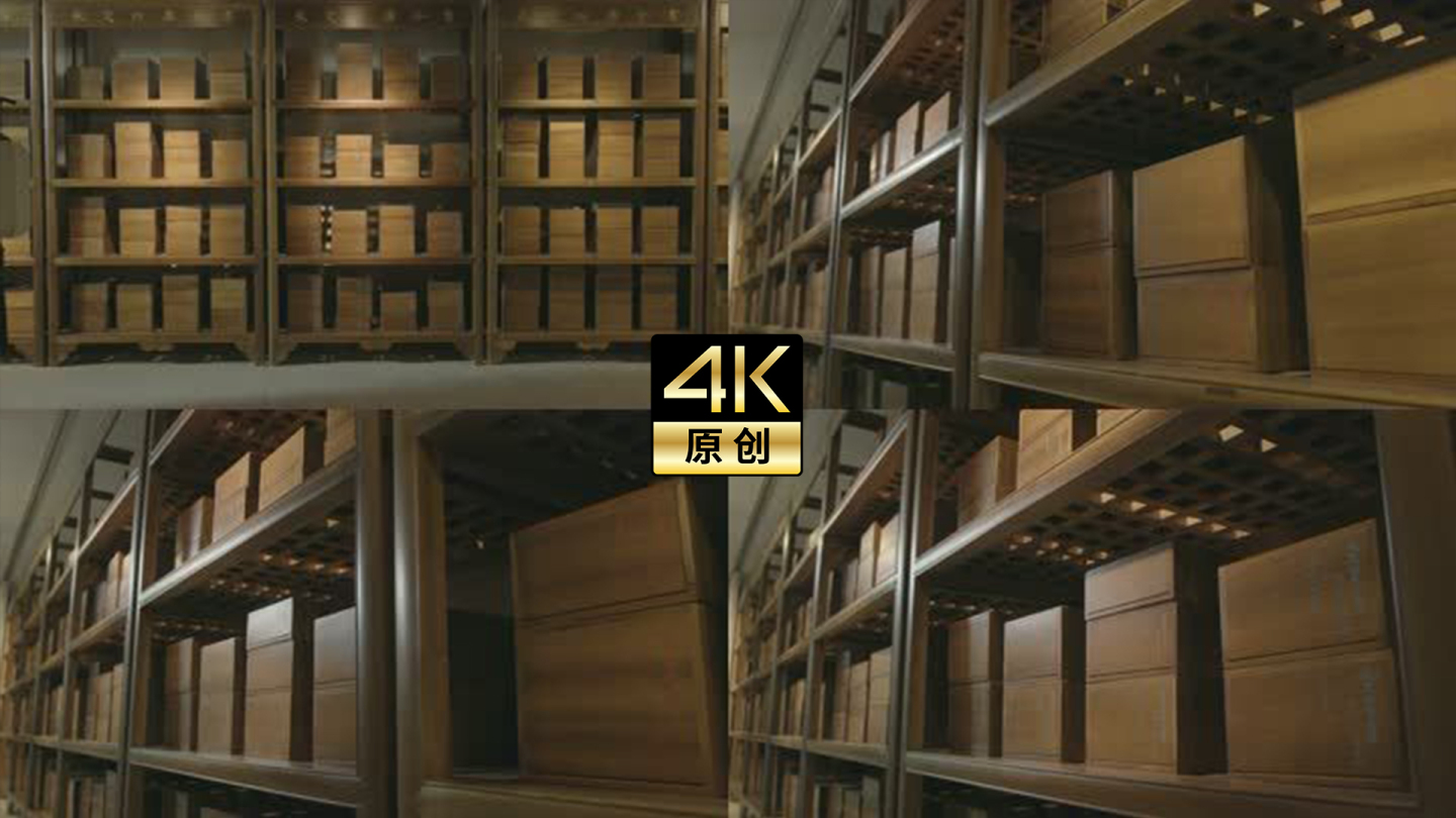 4K中国风古典书架视频素材