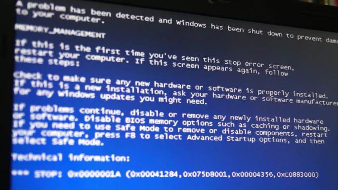 蓝屏-花屏-电脑蓝屏代码01A