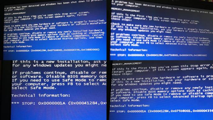 蓝屏-花屏-电脑蓝屏代码01A