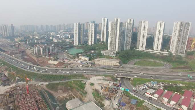 重庆西站及建设中二期工程超高清航拍