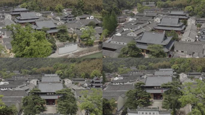 航拍宁波天童寺寺院佛殿千佛殿高清4k