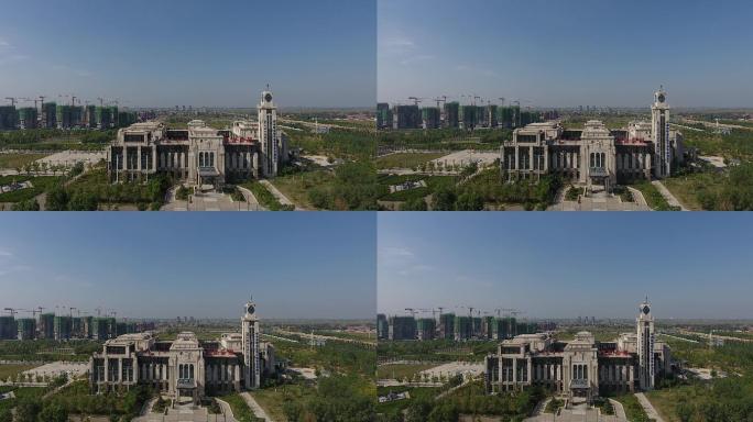 呼和浩特风景航拍高楼空镜头视频