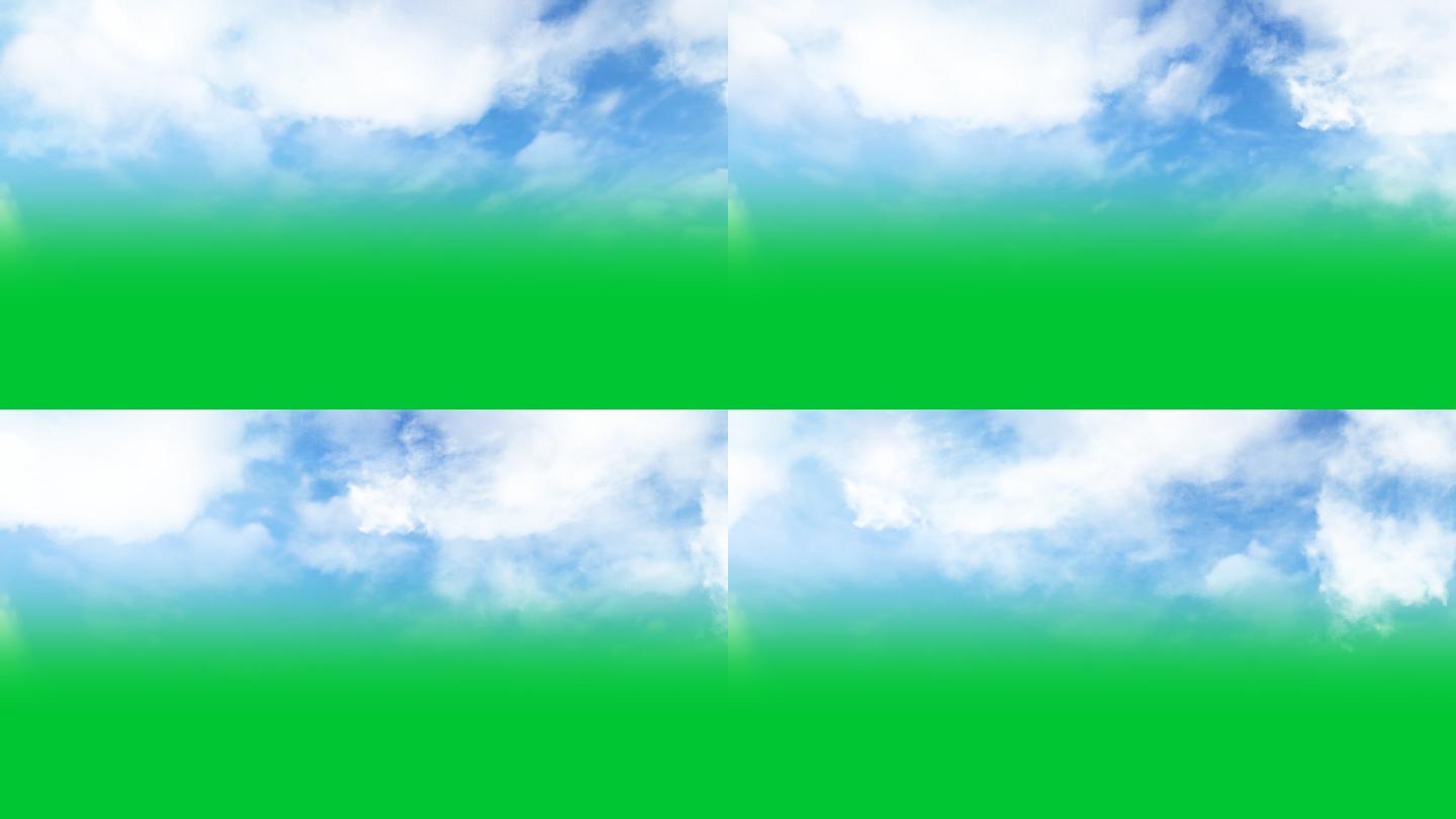白云飘动alpha通道（绿色为透明通道）