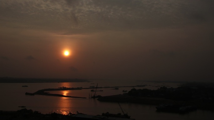 湄公河的日出素材源