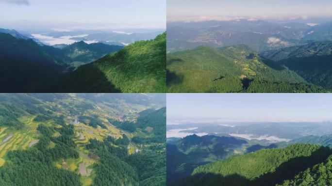 贵州山川风光风景区大自然航拍