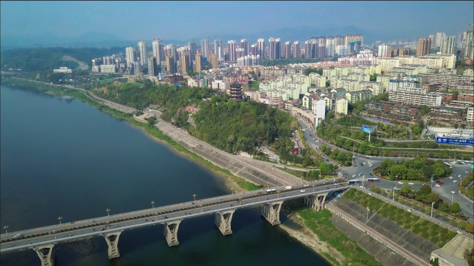 【4K】安康市汉江大桥航拍