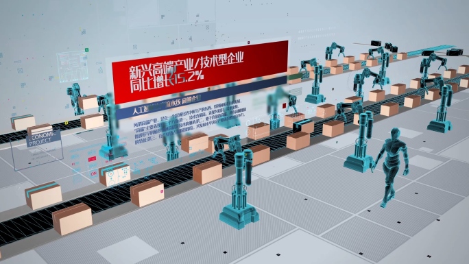 科技中国经济发展片头ae模板（合成版）