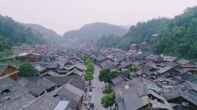 贵州黔东南黎平肇兴侗寨古建筑风景区