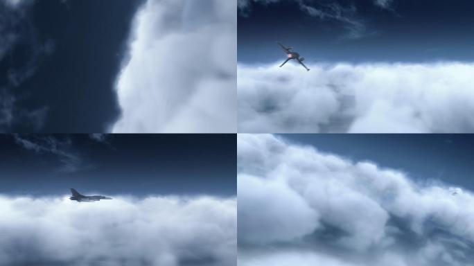 战机穿过云层