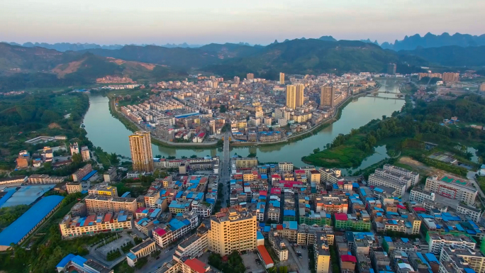 广西环江毛南族自治县航拍素材