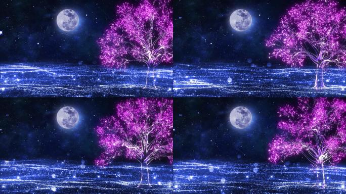 唯美浪漫水晶树背景视频素材
